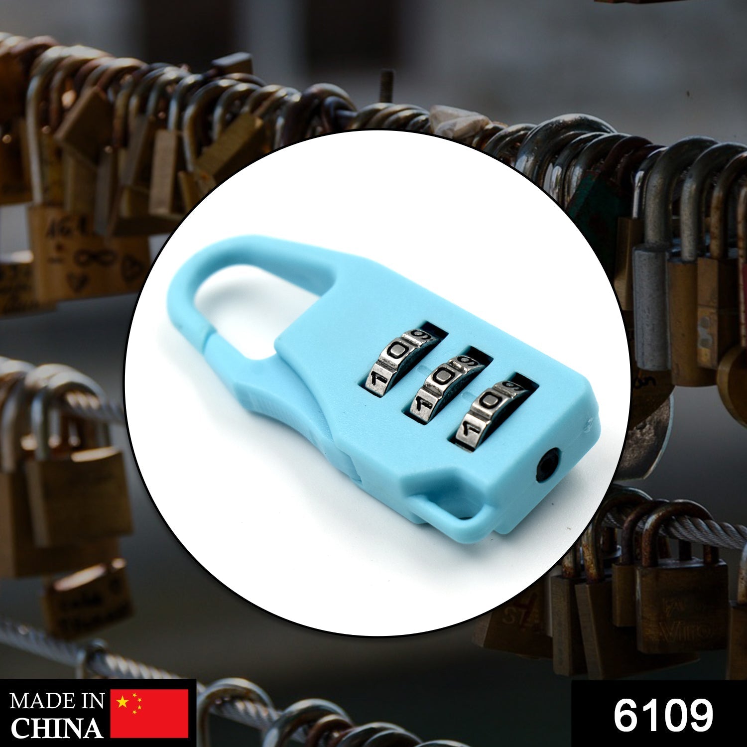 6109 3 Digit luggage Lock and tool used widely in all security purposes of luggage items and materials. 6109 3 Digit luggage Lock and tool used widely in all security purposes of luggage items and materials.